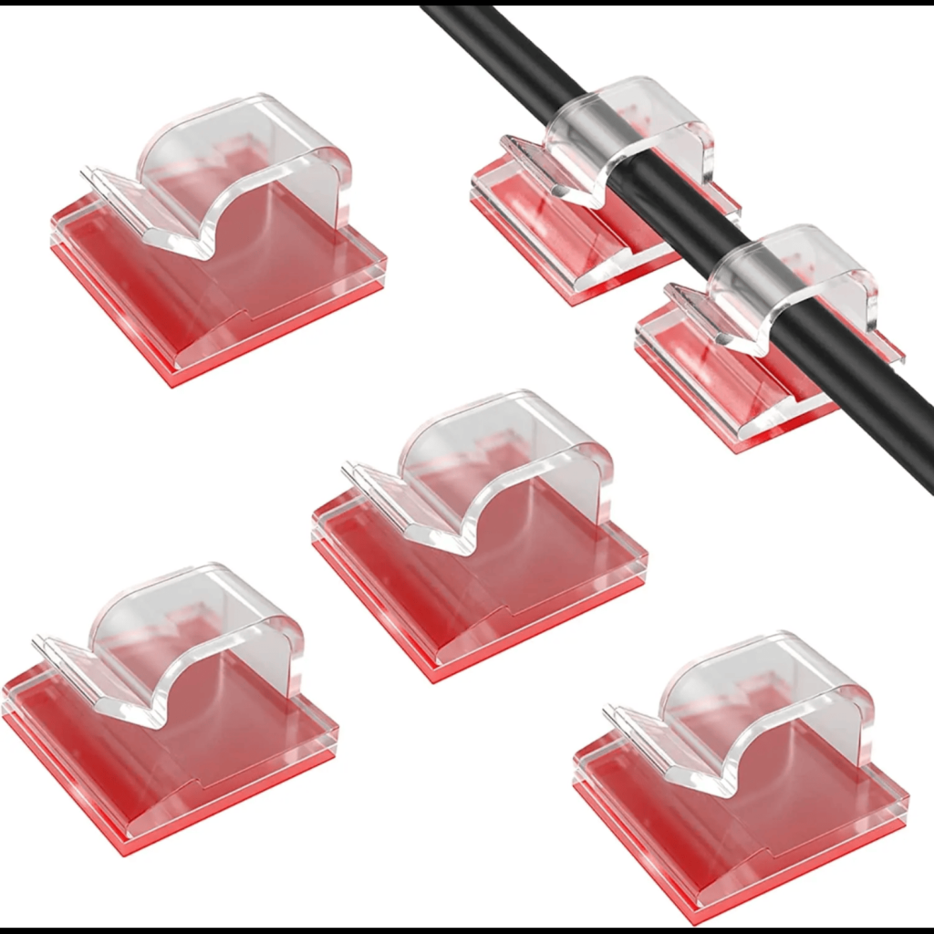 Premium Transparent Self Adhesive Cable Clip (10 Pcs Set)