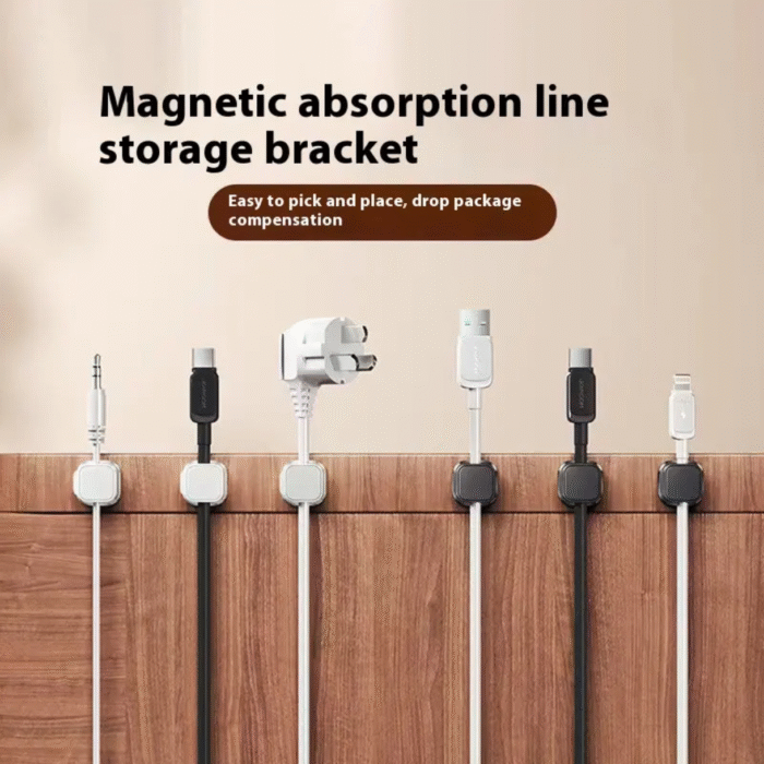 Multi-Port Magnetic Cable Clip Organizer-6 Pcs - Image 7