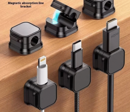 Multi-Port Magnetic Cable Clip Organizer-6 Pcs